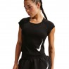 Nike T-Shirt Running Tempo Swoosh Nero Bianco Donna