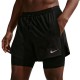 Nike Pantaloncini Running Stride 5" Hybrid 2In1 Nero Summit Bianco Uomo