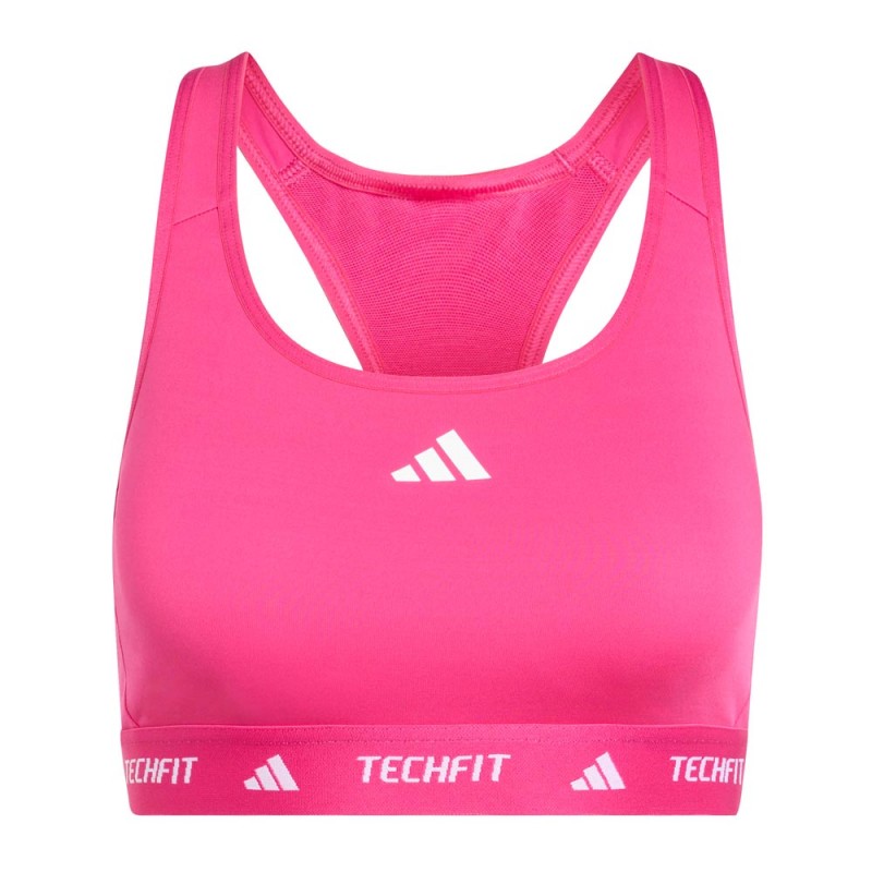 ADIDAS Reggiseno Sportivo Techfit Medium Support Fuxia Donna