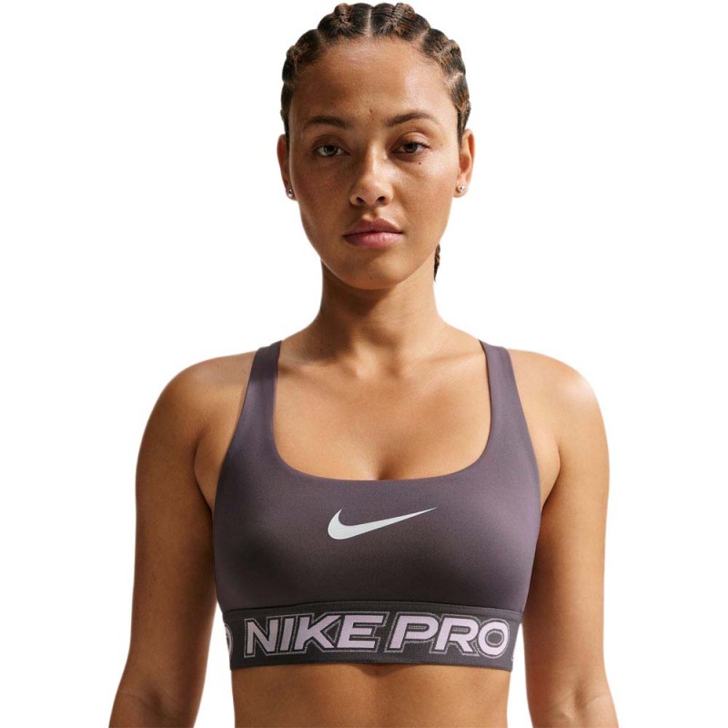 Nike Pro Reggiseno Sportivo Medium Support Grigio Donna