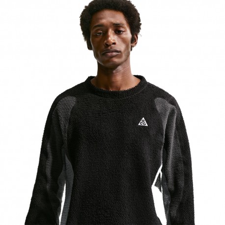 Nike Acg Felpa Trail Rrunning Wolf Lichen Nero Antracite Uomo