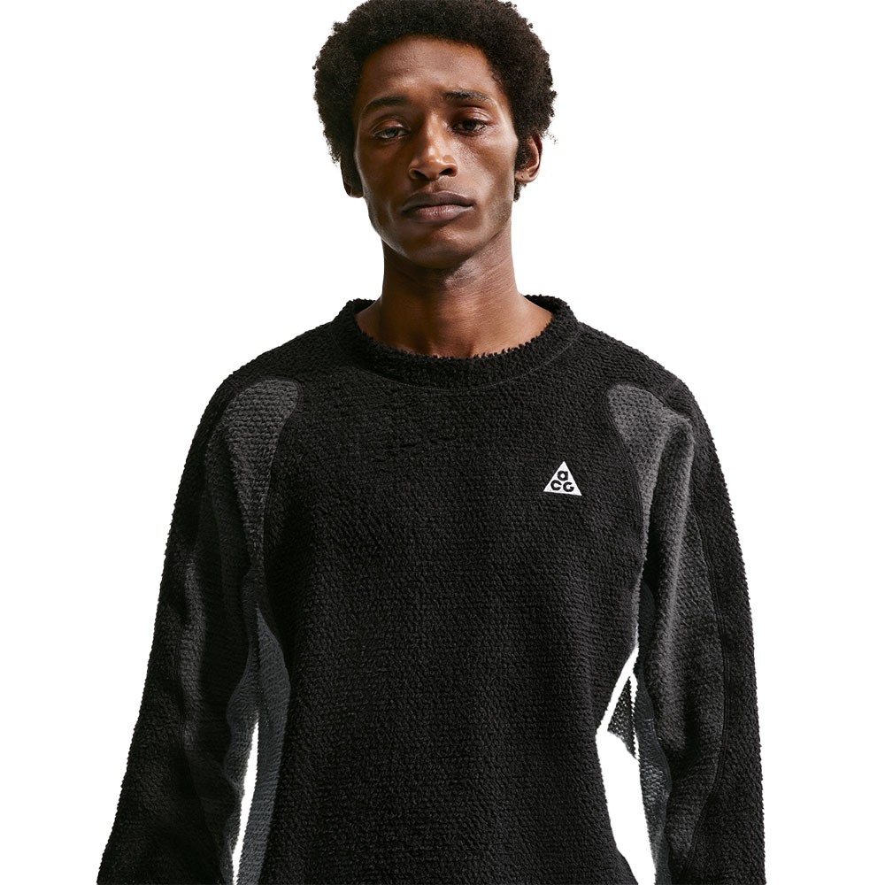 Nike Acg Felpa Trail Rrunning Wolf Lichen Nero Antracite Uomo