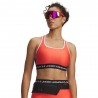 Under Armour Reggiseno Sportivo Cross Back Mid Corallo Donna
