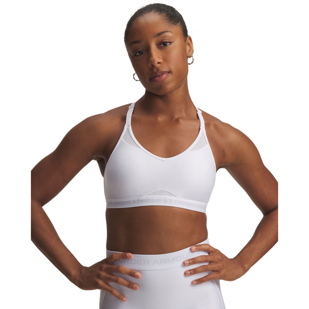 Under Armour Reggiseno Sportivo Crossback Low Bianco Donna