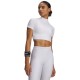 Under Armour Maglietta Palestra Fg Crop Bianco Donna