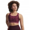 Under Armour Reggiseno Sportivo Crossback Mid Print Fuchsia Dusk Donna