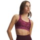 Under Armour Reggiseno Sportivo Crossback Mid Print Fuchsia Dusk Donna