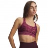 Under Armour Reggiseno Sportivo Crossback Mid Print Fuchsia Dusk Donna