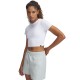 Under Armour Maglietta Palestra Crop Bianco Donna
