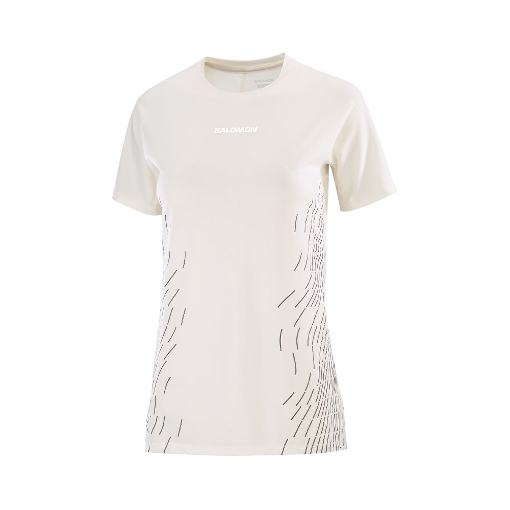 Salomon T-Shirt Trail Running Sense Aero Whisper Bianco Donna