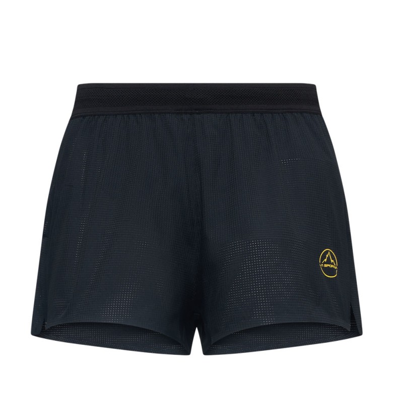 La Sportiva Short Trail Running Pure 3" Nero Giallo Uomo