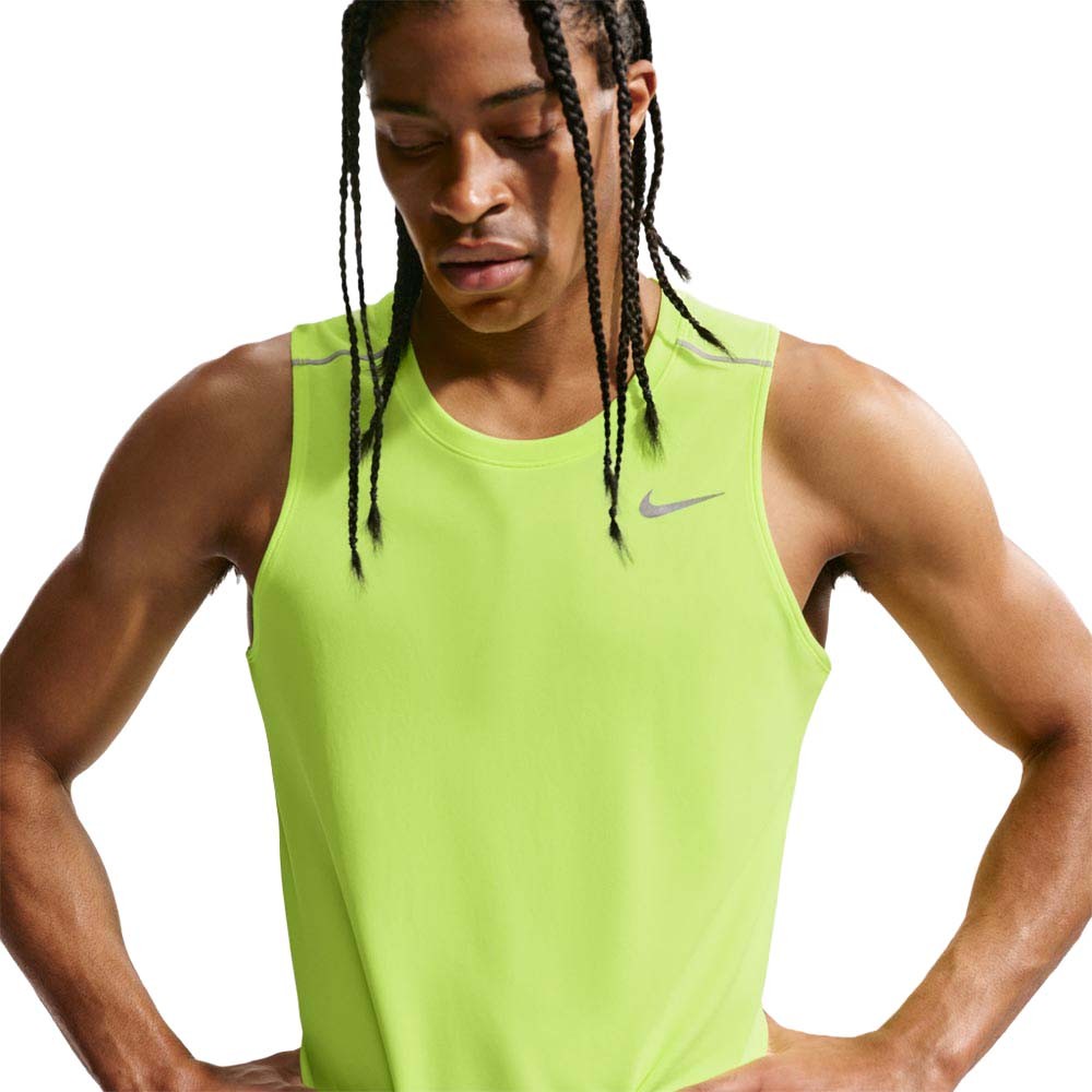Nike Miler Canotta Running Volt Ice Reflective Silv Uomo