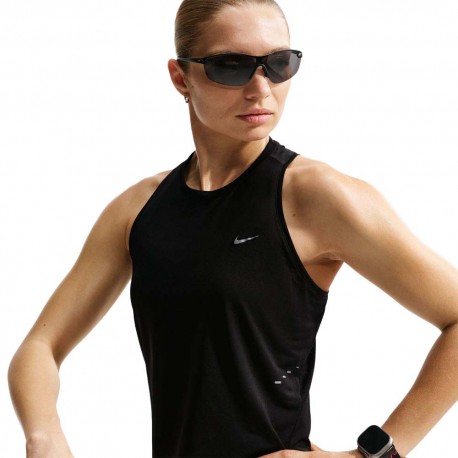 Nike Swift Breathe Canotta Running Novelty Nero Reflective Silv Donna