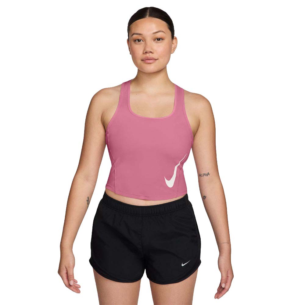 Nike Tempo Swoosh Canotta Running Peony Rosa Foam Donna