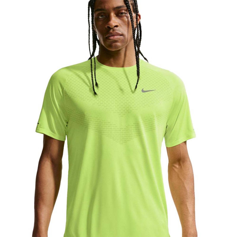 Nike Stride T-Shirt Running Volt Ice Reflective Silv Uomo