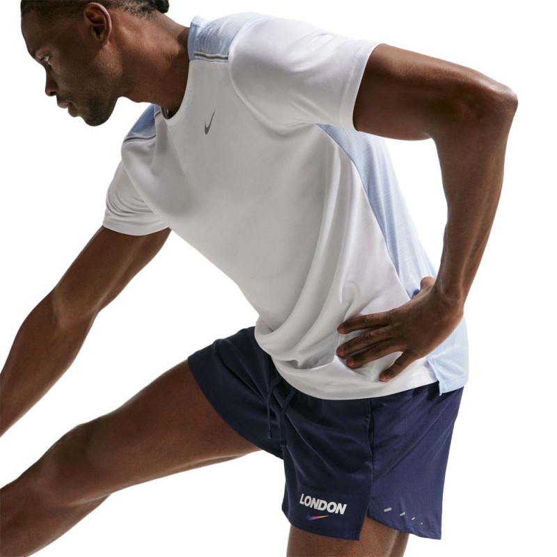 Nike Stride Pantaloncini Running 5" London Midnight Navy Court Purple Uomo