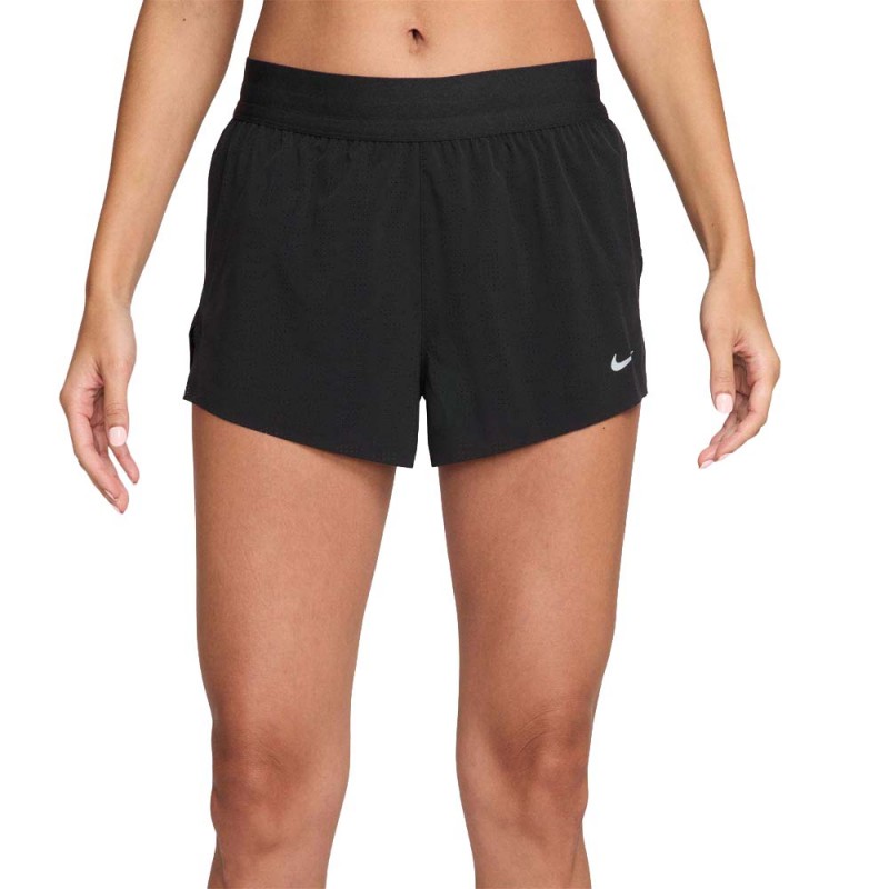 Nike Swift Breathe Pantaloncini Running Novelty Nero Reflective Silv Donna