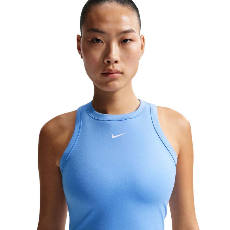 Nike One Fitted Canotta Palestra Azzurro Donna