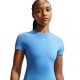Nike One Fitted Maglietta Palestra Azzurro Donna