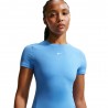 Nike One Fitted Maglietta Palestra Azzurro Donna