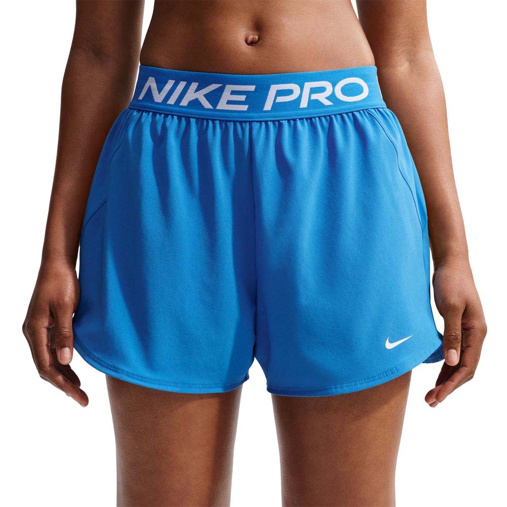 Nike Pro Shorts Sportivi 2In1 Azzurro Donna