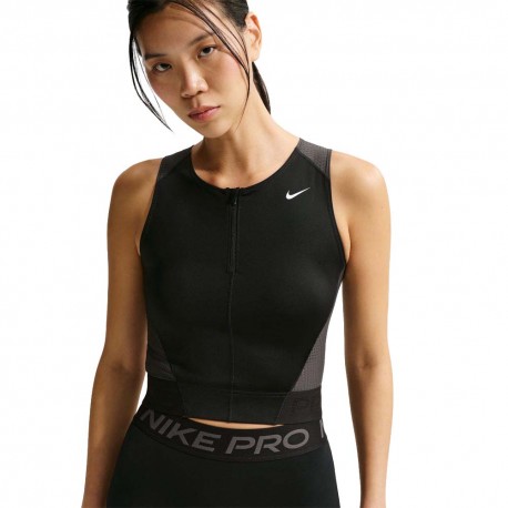 Nike Pro Top Palestra Nero Donna