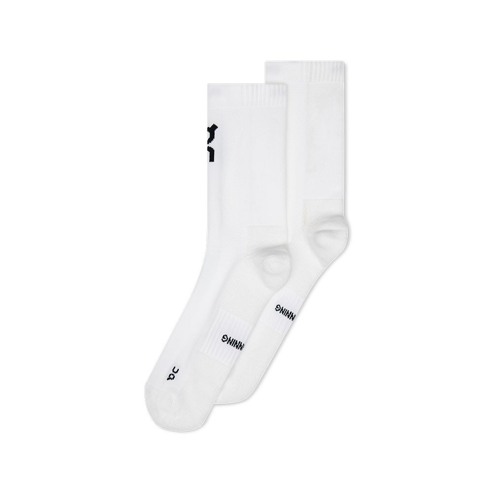 On Calze Running Core High X 2 Bianco