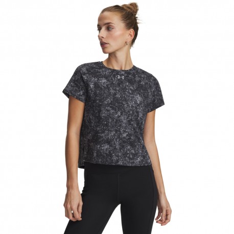 Under Armour T-Shirt Running Velociti Pro Print Nero Reflective Donna