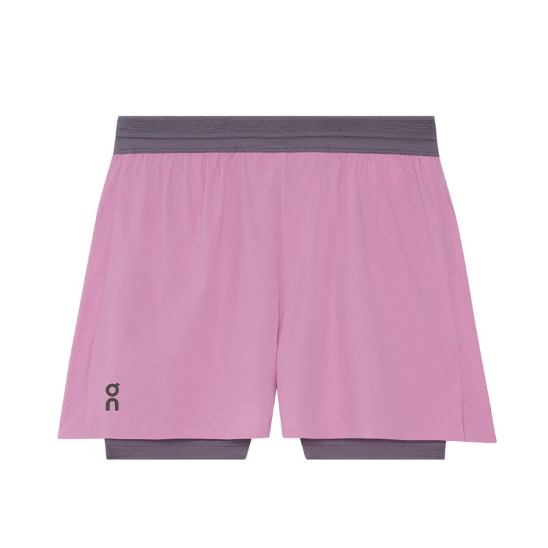 On Pantaloncini Running 3" Performance 2 1 Sakura Dewberry Donna