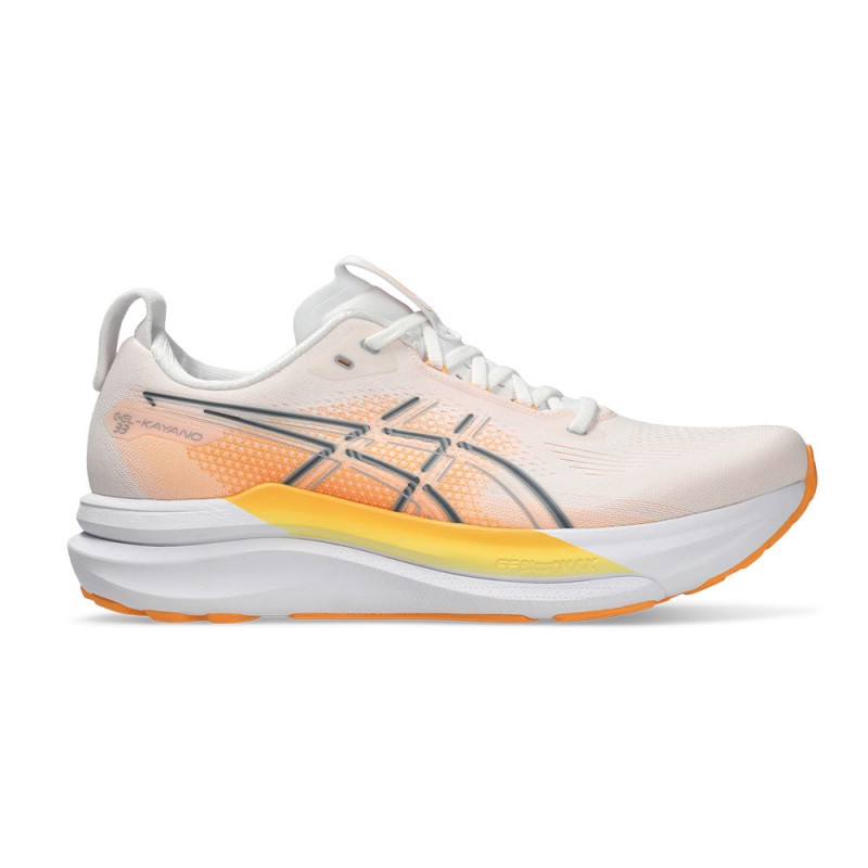 Asics Gel Kayano 33 Bianco Arancio Stadium - Scarpe Running Uomo