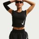 Nike Pantaloncini Running Tempo Swoosh Nero Bianco Donna