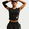 Nike Pantaloncini Running Tempo Swoosh Nero Bianco Donna