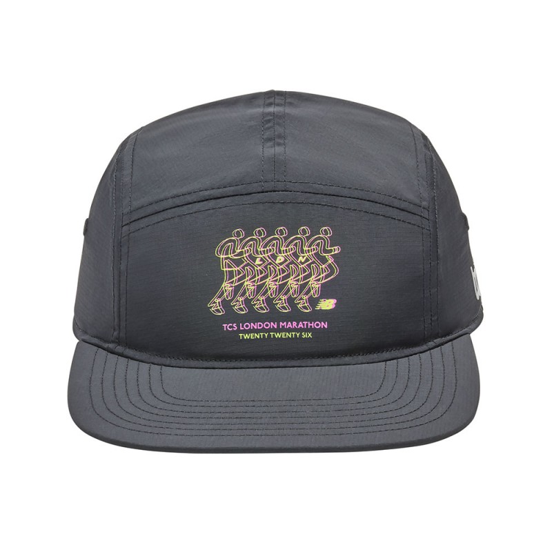 New Balance Cappellino Running 5 Panel London Edition Nero