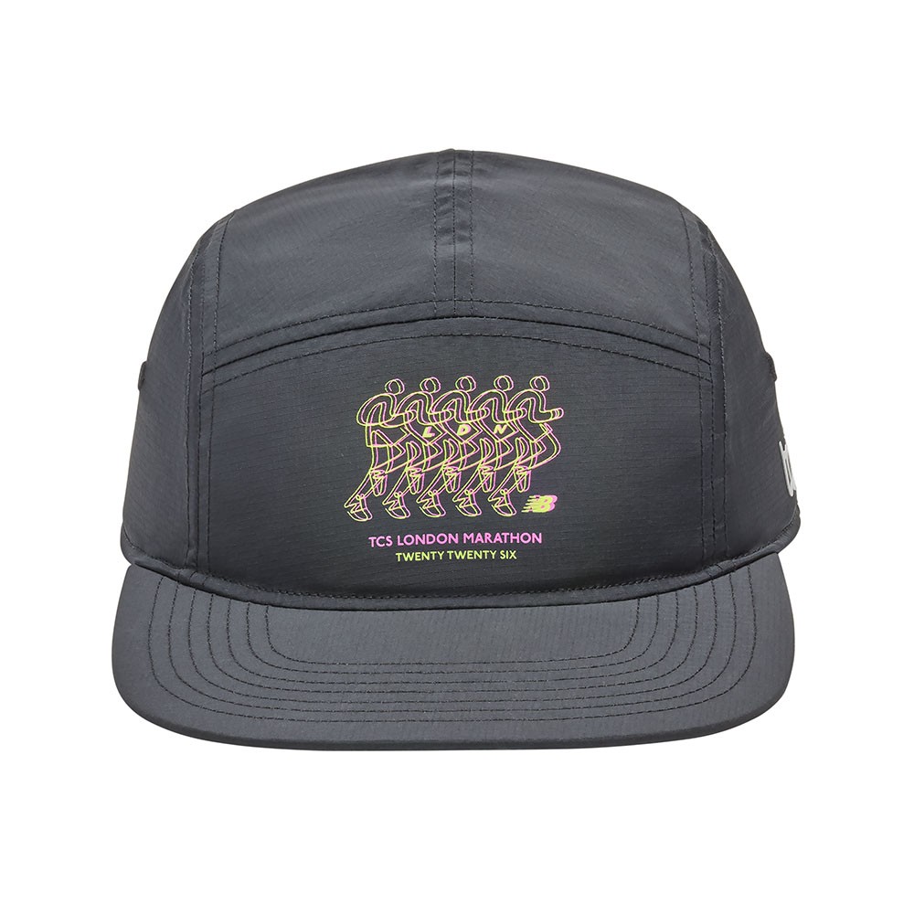 New Balance Cappellino Running 5 Panel London Edition Nero