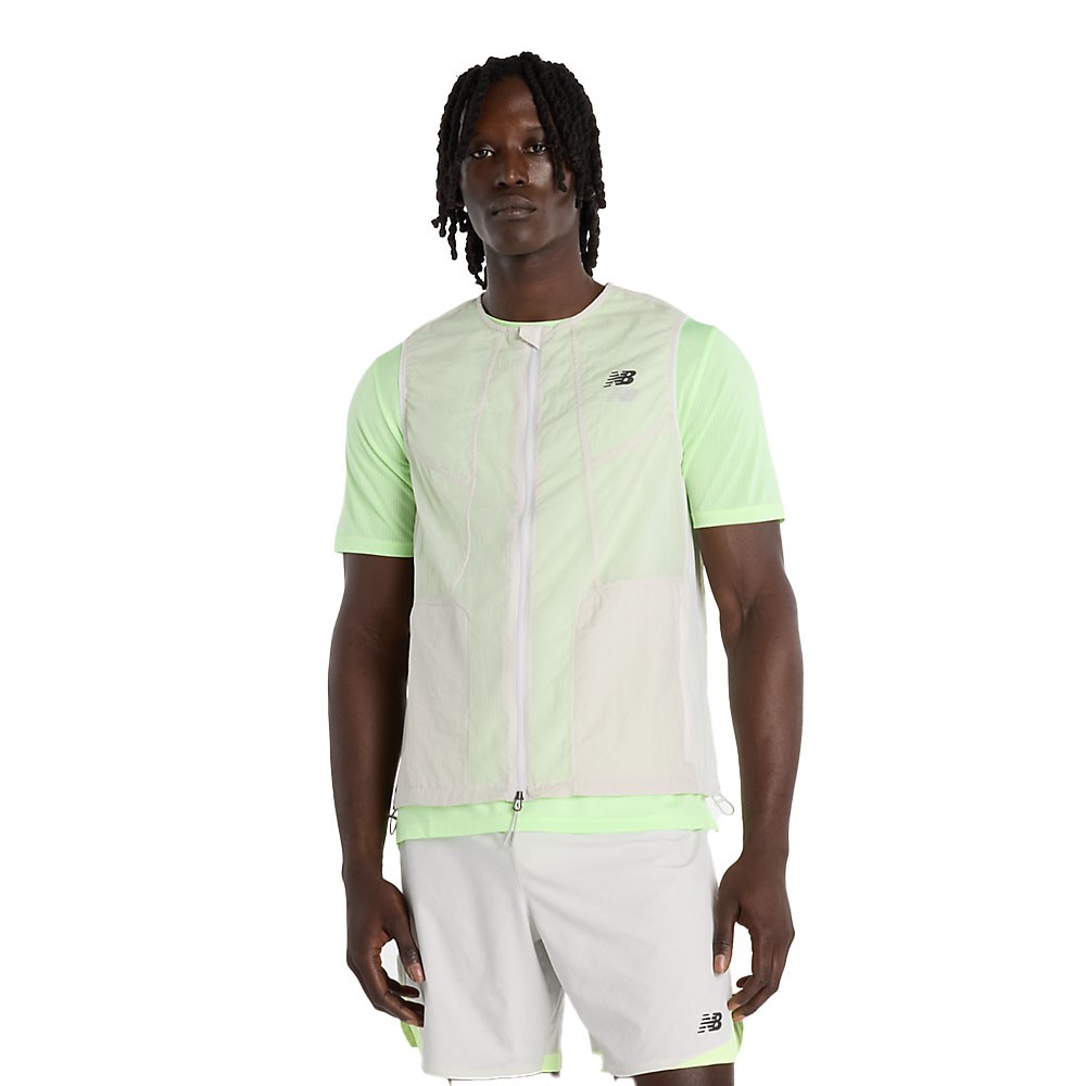 New Balance Gilet Running Grigio Matter Uomo