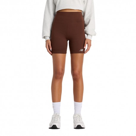 New Balance Pantaloncini Running Nb Harmony Higt Rise 6 Pumpernickel Donna