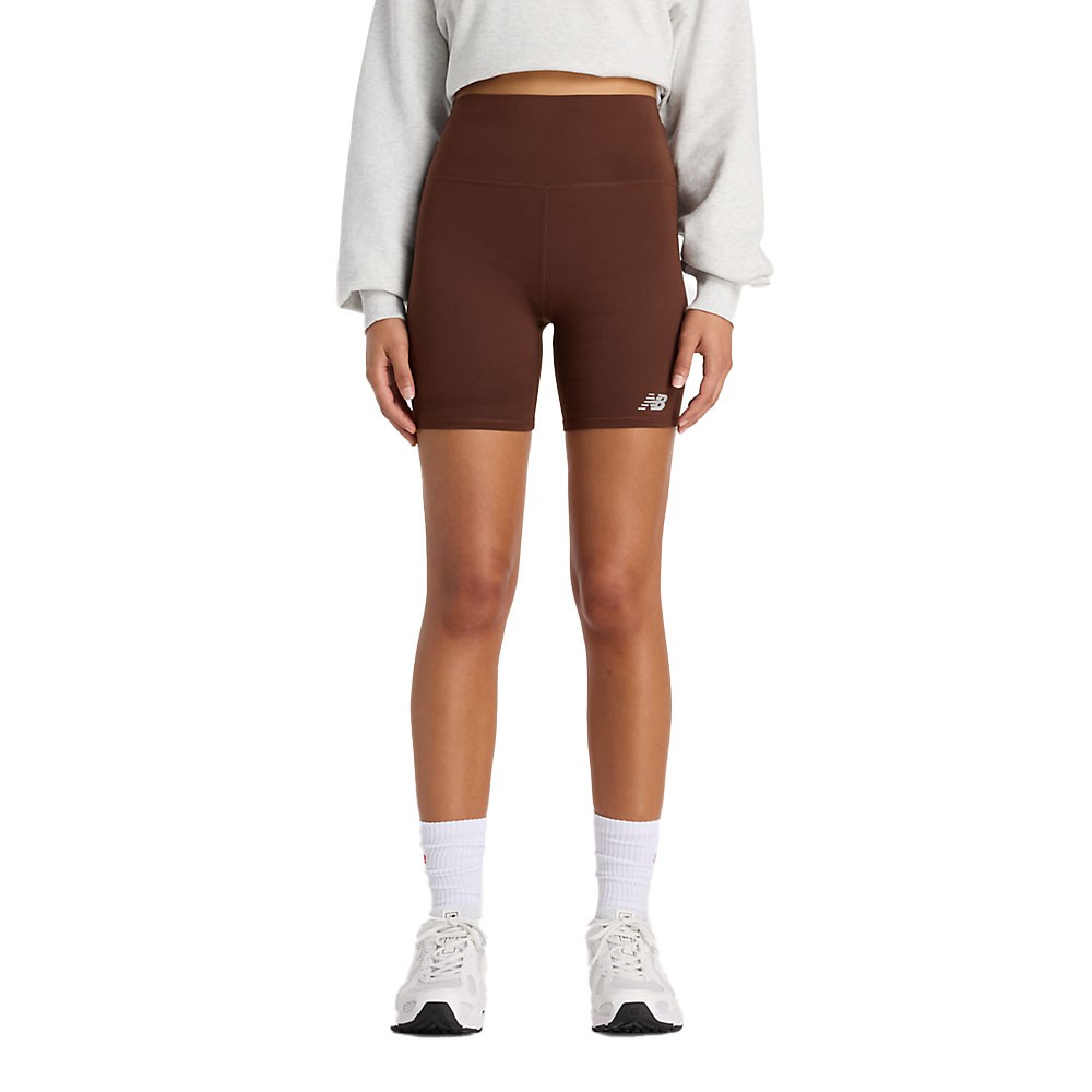 New Balance Pantaloncini Running Nb Harmony Higt Rise 6 Pumpernickel Donna