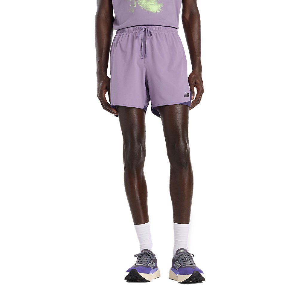 New Balance Pantaloncini Running Running Essentials 5 Candied Violet Uomo