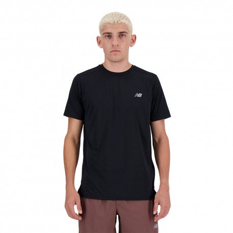 New Balance T-Shirt Running Sport Essentials Nero Uomo
