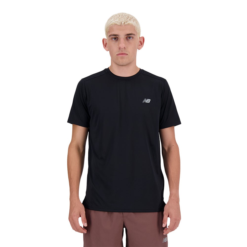 New Balance T-Shirt Running Sport Essentials Nero Uomo