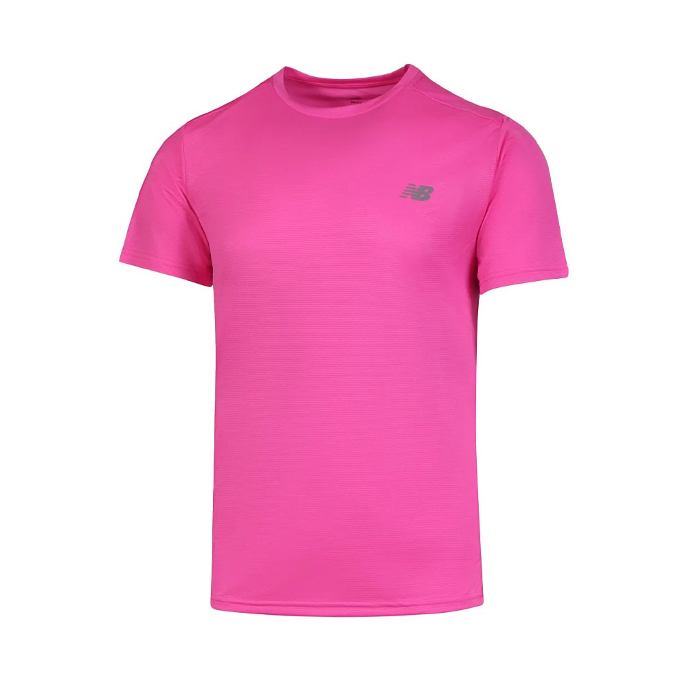 New Balance T-Shirt Running Sport Essentials Rosa Heat Uomo