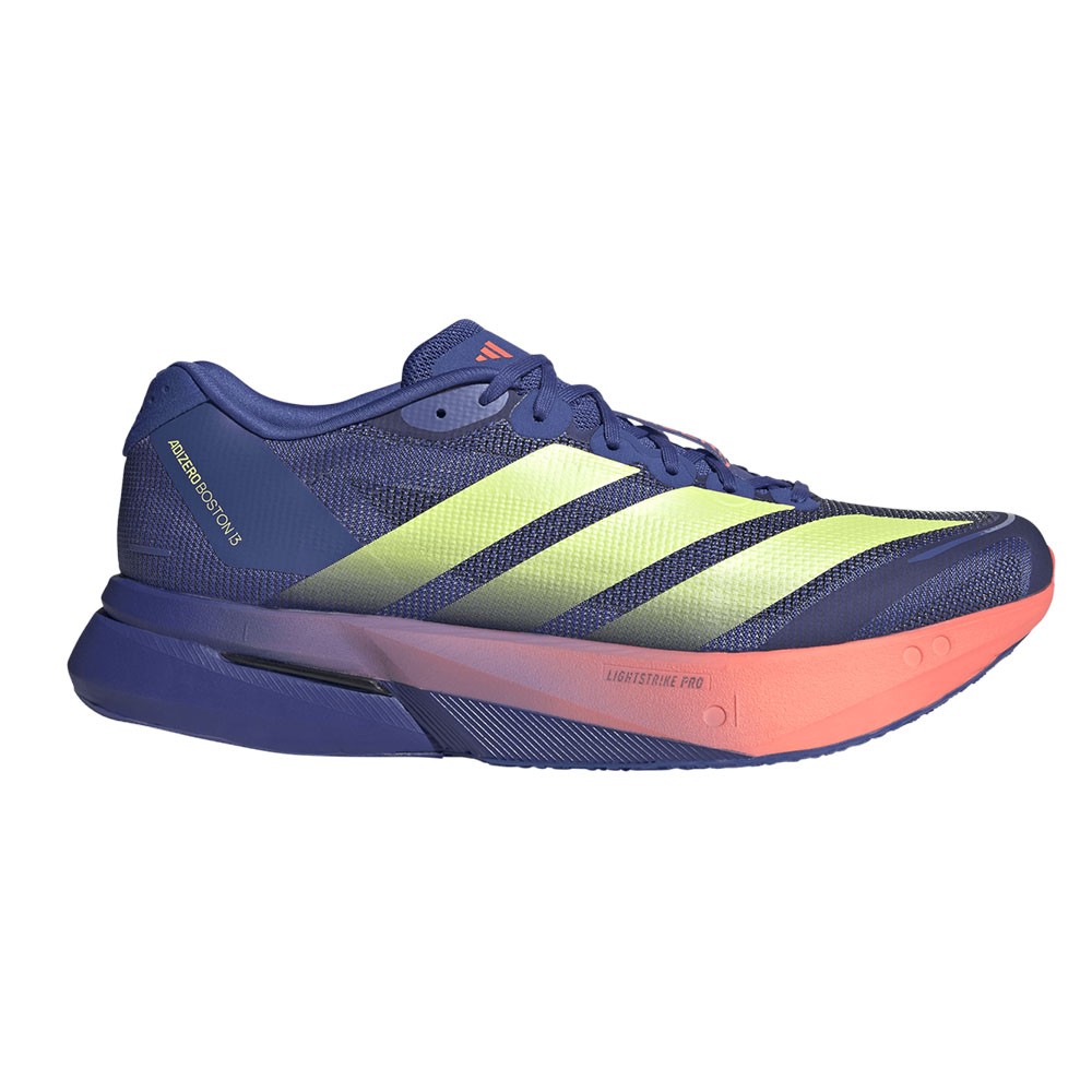 Adidas Adizero Boston 13 Blu Oro Rosso - Scarpe Running Uomo