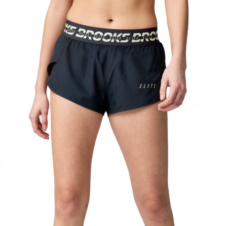 Brooks Pantaloncini Running Elite Split Nero Luminary Donna