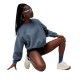 Brooks Felpa Cropped Movement Sweatshirt Steel Blu Donna