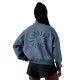 Brooks Felpa Cropped Movement Sweatshirt Steel Blu Donna