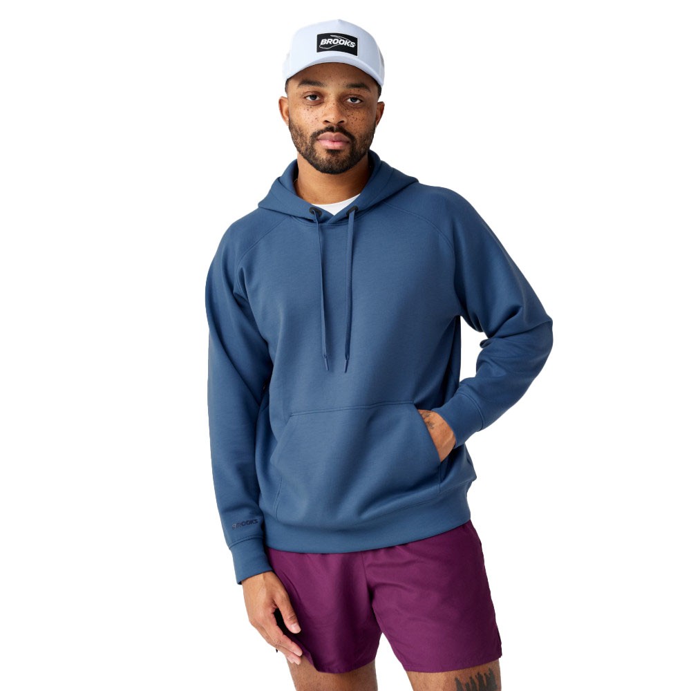 Brooks Felpa Running Movement Steel Blu Uomo