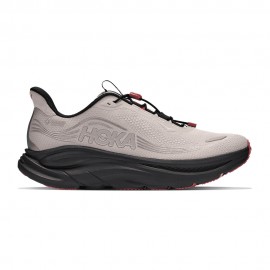 Hoka Clifton 11 GORE-TEX River Rock Grigio Carbon Nero - Scarpe Running Uomo