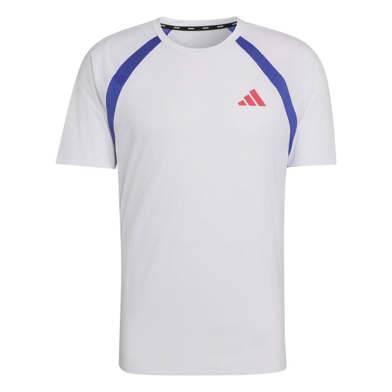 ADIDAS T-shirt Running Adizero Archive Bianco Viola Uomo