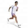 ADIDAS T-shirt Running Adizero Archive Bianco Viola Uomo