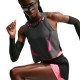 Nike Crop Canotta Running Aeroswift Grigio Volt Bianco Donna
